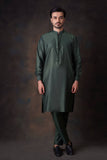Emerald Green Kurta and Pyjama Pants Set.
