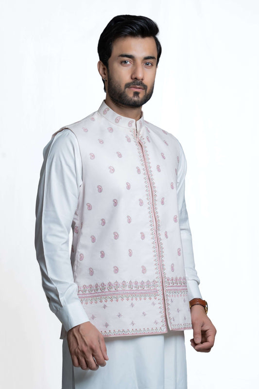 Baby Pink Waistcoat with Persian