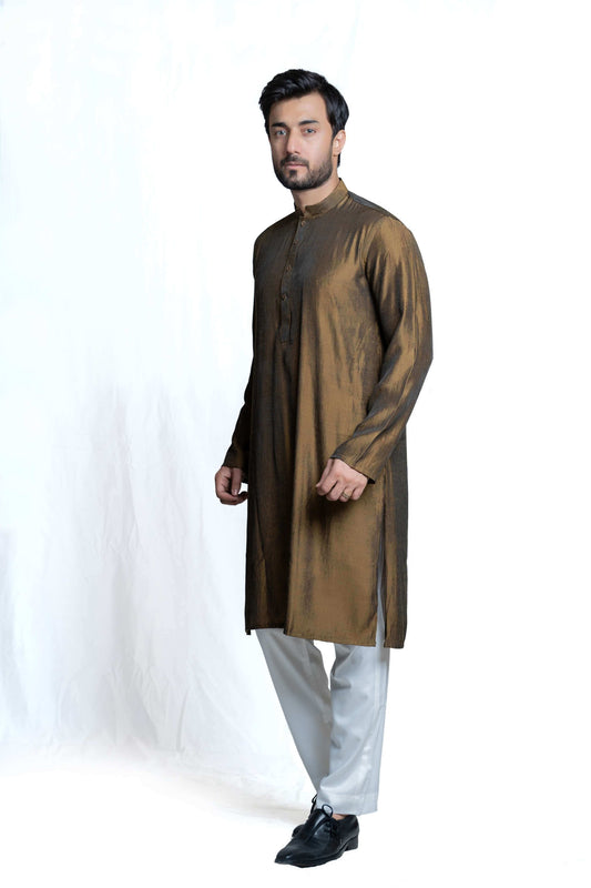 Dark Brown  Blend Kurta Pant