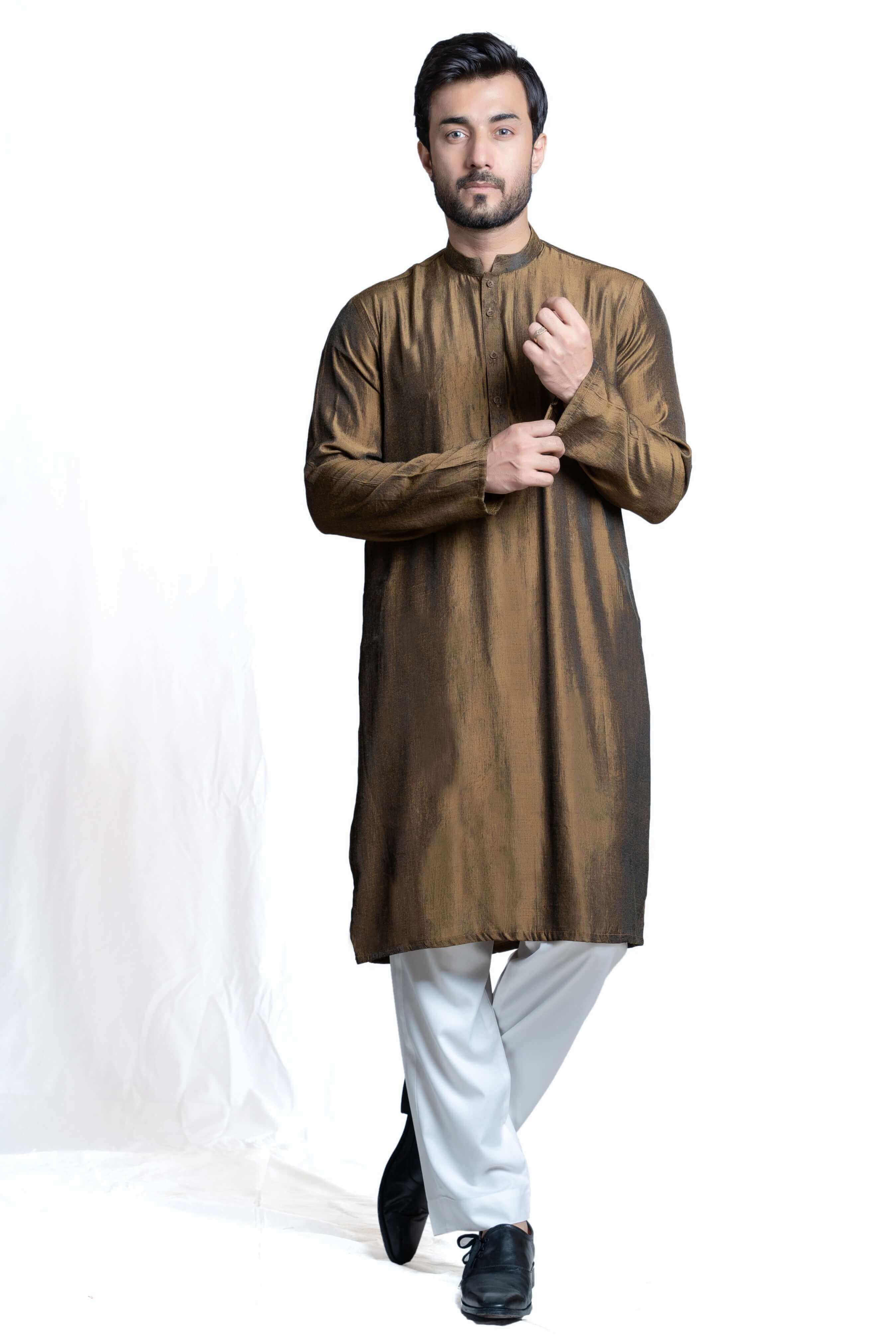 Dark Brown Blend Kurta Pant