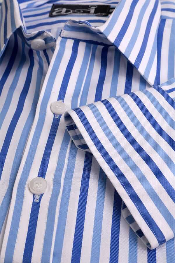 Duo Colored Blue Formal Shirt for Men