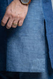 Elegant Blue Linen Kurta Pant