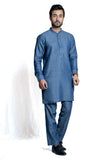 Elegant Blue Linen Kurta Pant
