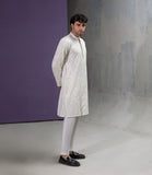 Raaka - Saliqaa'2025 - White embroidered kurta pyjama