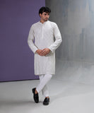 Raaka - Saliqaa'2025 - White embroidered kurta pyjama