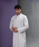 Raaka - Saliqaa'2025 - White embroidered kurta pyjama