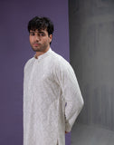 Raaka - Saliqaa'2025 - White embroidered kurta pyjama