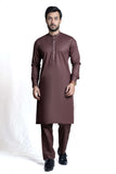 Fine Dark Brown Kurta and Pants