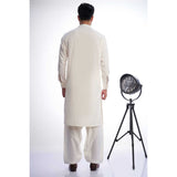 Ivory Embroidered White Mens Shalwar Kameez