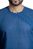 Pure Cotton Blue Kurta Pajama