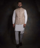 The Charmer - Ivory form fitted raw silk waistcoat