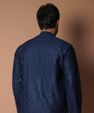 Kurta / Pants - Navy Blue Floral