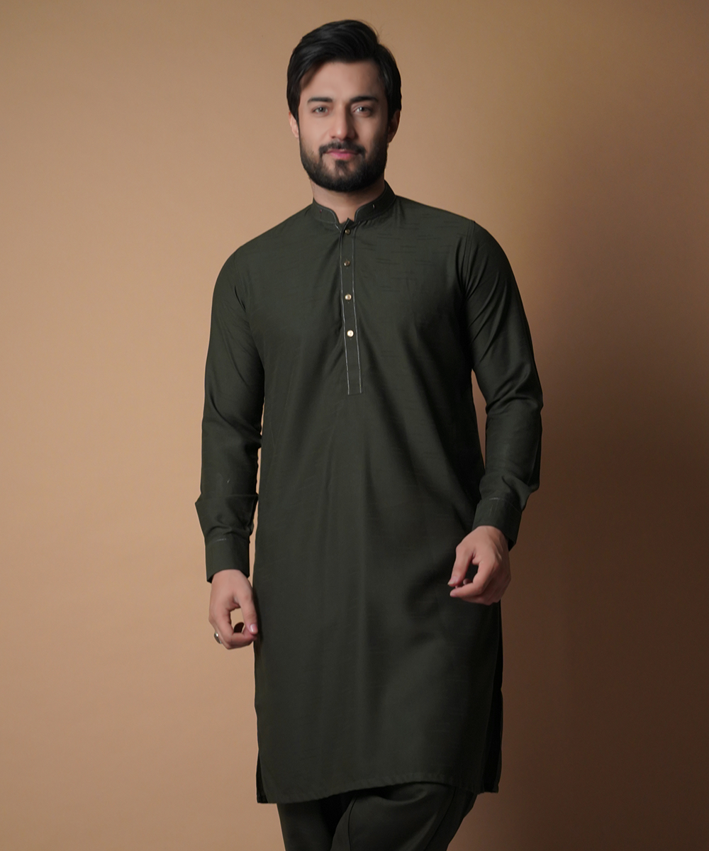 Deep Green Shalwar Kameez Arsalan Iqbal - Main Image