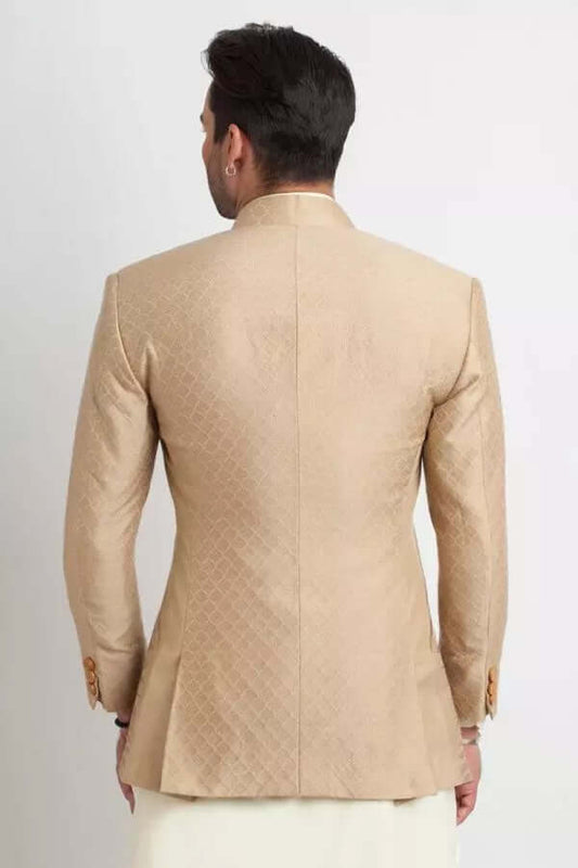 Baige Gold Embroidered Prince Coat AI-JKT-00008