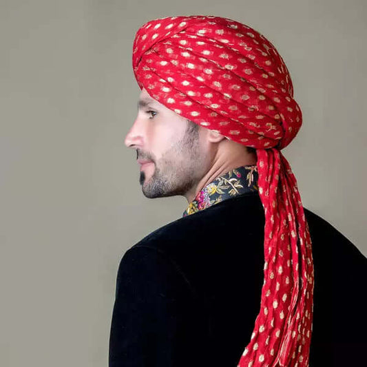 Classic Silk Turban – Hand-Tied Elegance AI-KLH-00033