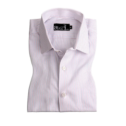 Elegant Pinstripe White Formal Shirt