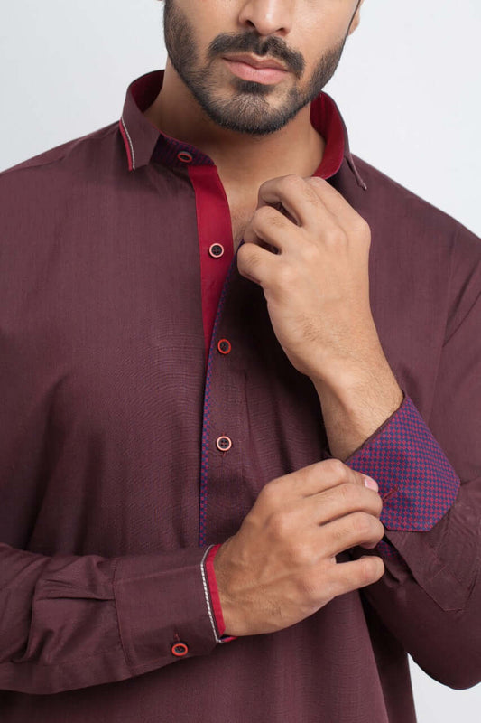 Deep Maroon Shalwar Kameez AI-SHKZ-00146