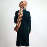 Luxurious deep sea green velvet sherwani with tailored fit for grooms