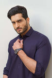 Midnight Blue Viscose Blended Cotton Kurta