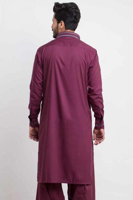 Deep Purple Cotton Blend Shalwar Kameez AI-SHKZ-00143