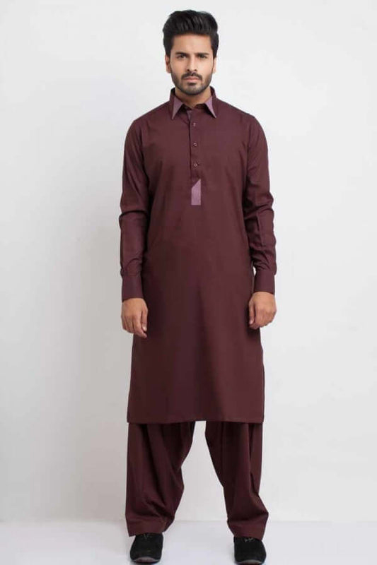 Maroon Classic Shalwar Kameez AI-SHKZ-00145