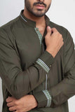 Deep Olive Green Shalwar Kameez AI-SHKZ-00148