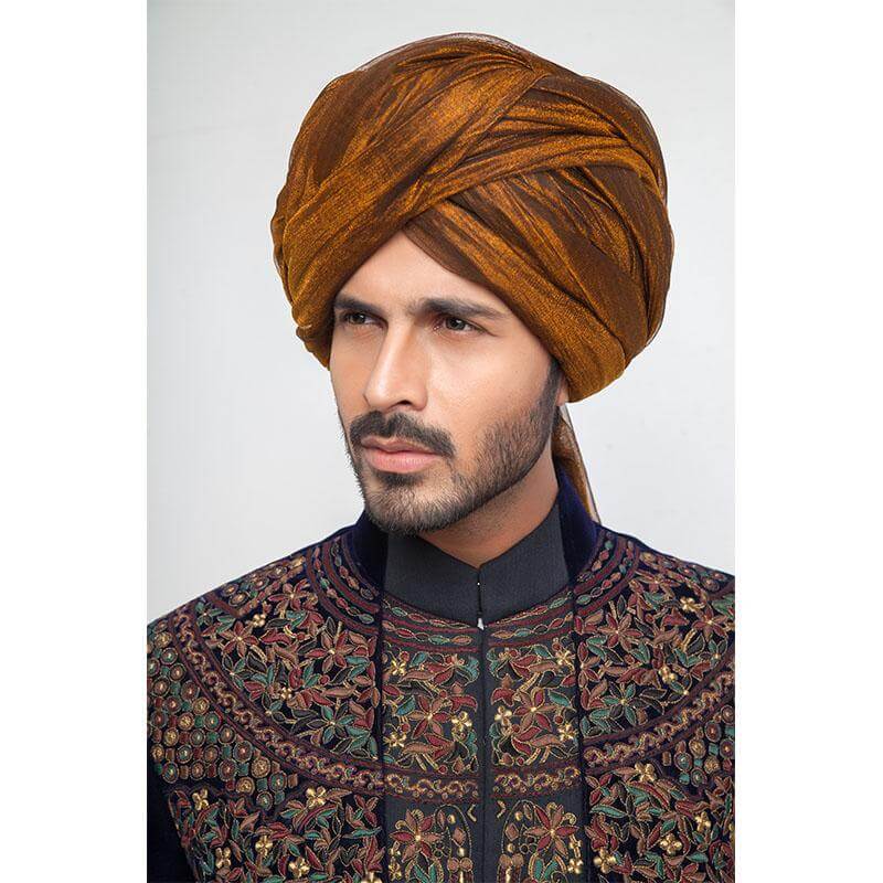 Midnight Blue Velvet Form Fitted Sherwani with luxurious fabric and sleek tailoring