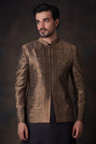 Black and Gold Persian Pure Silk Prince Coat