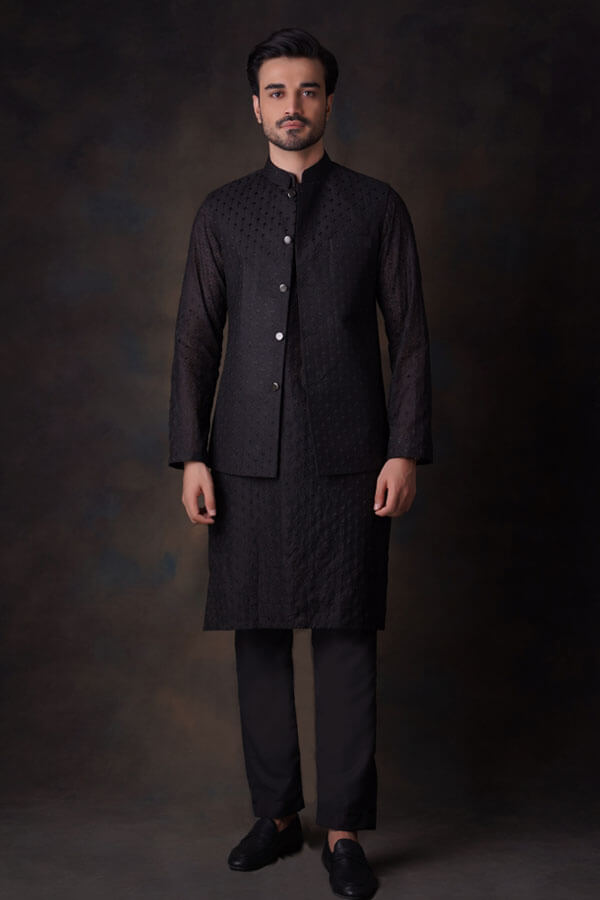 Kurta best sale pajama waistcoat