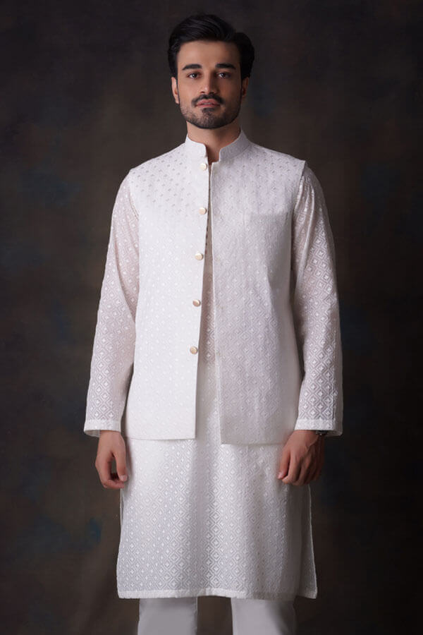 Pakistani kurta discount pajama with jacket