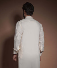 Bosci Cream Cotton/Viscose Blended IronEZ Kurta Pyjama