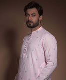 Heavenly Pink Cotton Jacquard Kurta