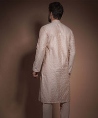 Rose Gold Chikankari Kurta