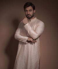 Rose Gold Chikankari Kurta