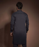 Deep Charcoal Pure Egyptian Cotton/Satin