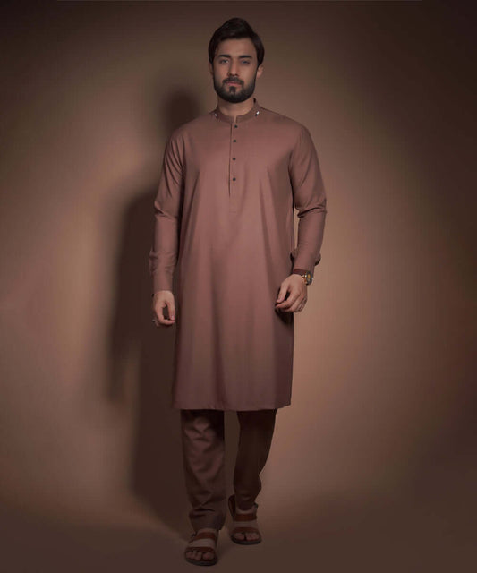 Medium Copper Textured Premium Kurta