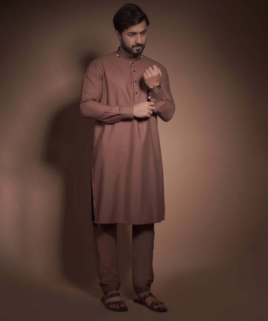 Medium Copper Textured Premium Kurta