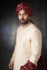 Almond Gold  Sherwani for Men