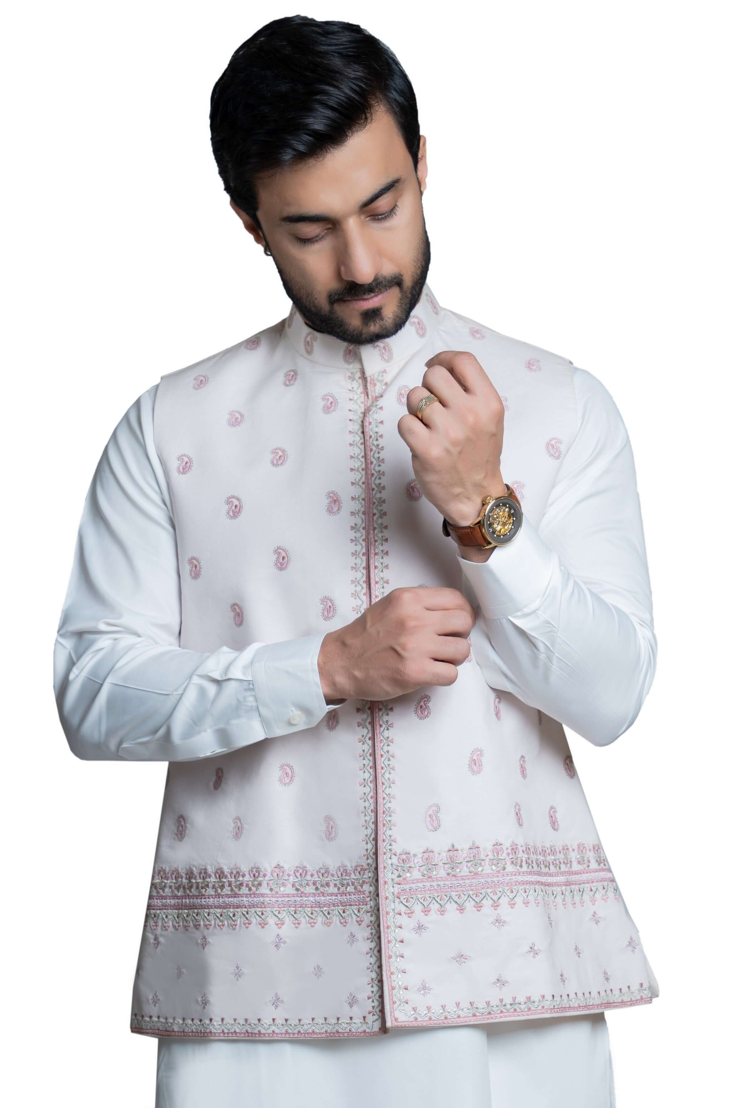 Baby Pink Waistcoat with Persian