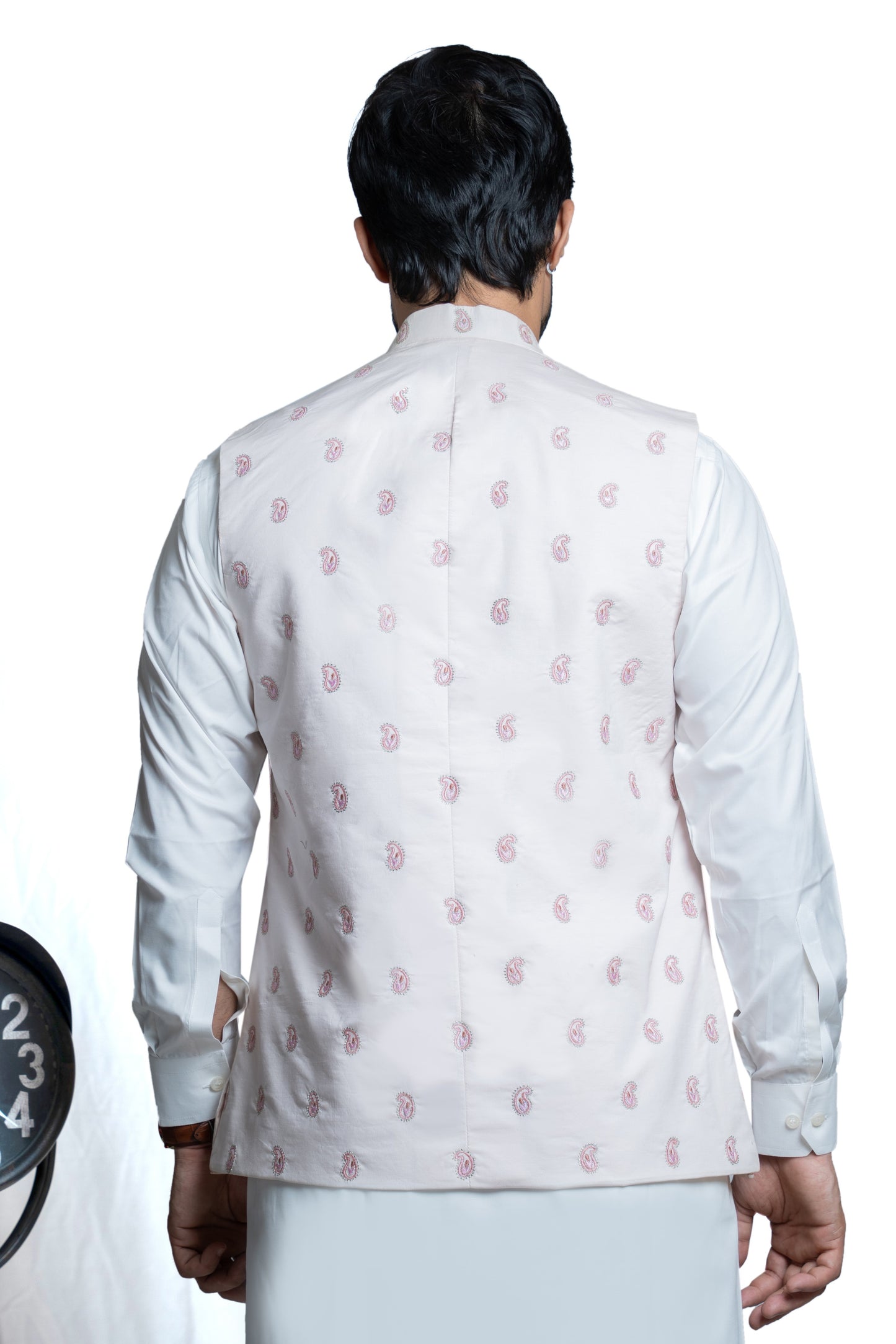 Baby Pink Waistcoat with Persian