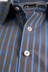 Black Pinstripes Formal Shirt for men