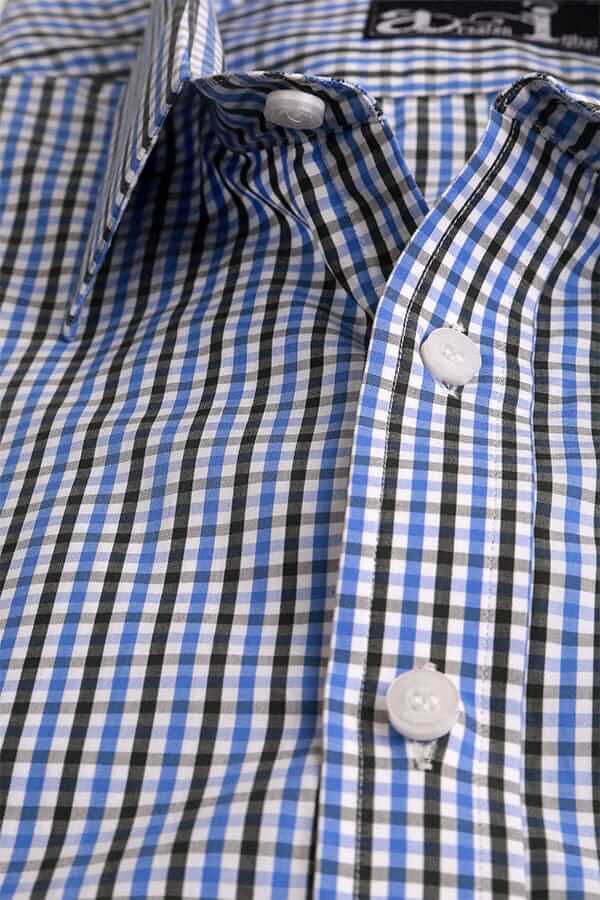 Blue Black Check Formal Shirt