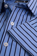 Blue Pinstripes Formal Shirt for Men