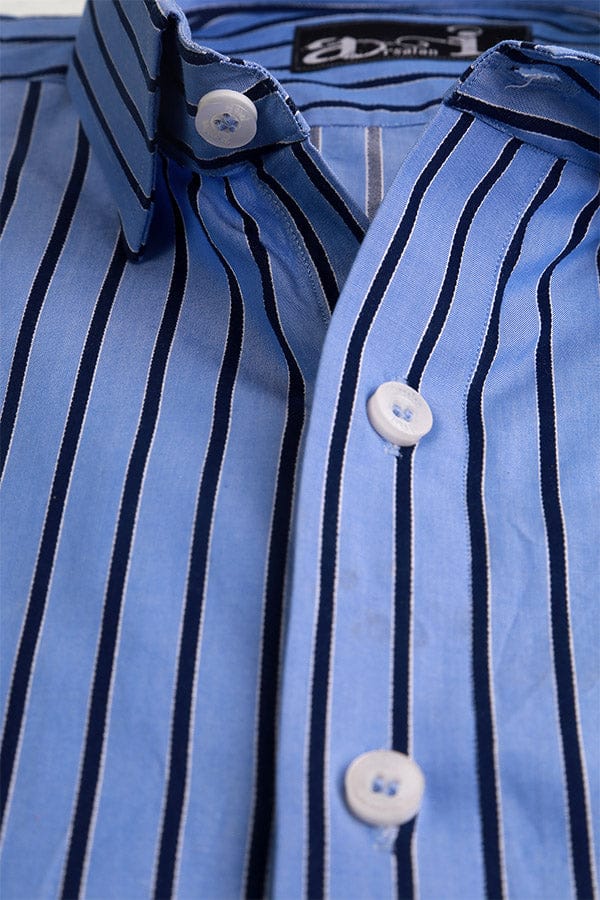 Blue Pinstripes Formal Shirt for Men