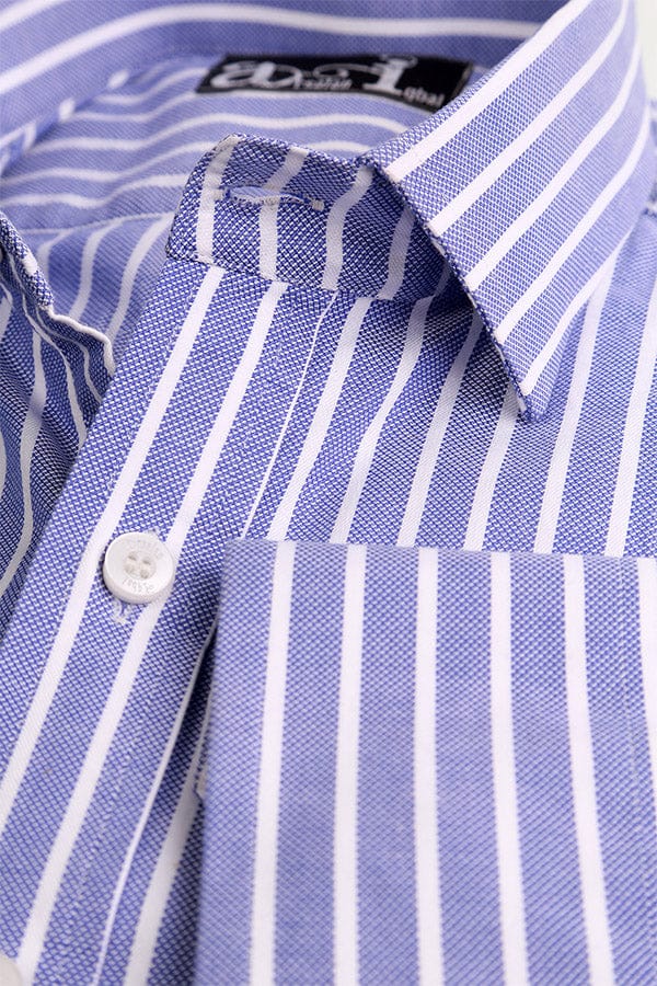 Blue & White Pinstripe Formal Shirt