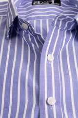 Blue & White Pinstripe Formal Shirt