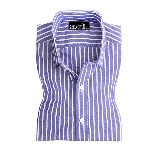 Blue & White Pinstripe Formal Shirt