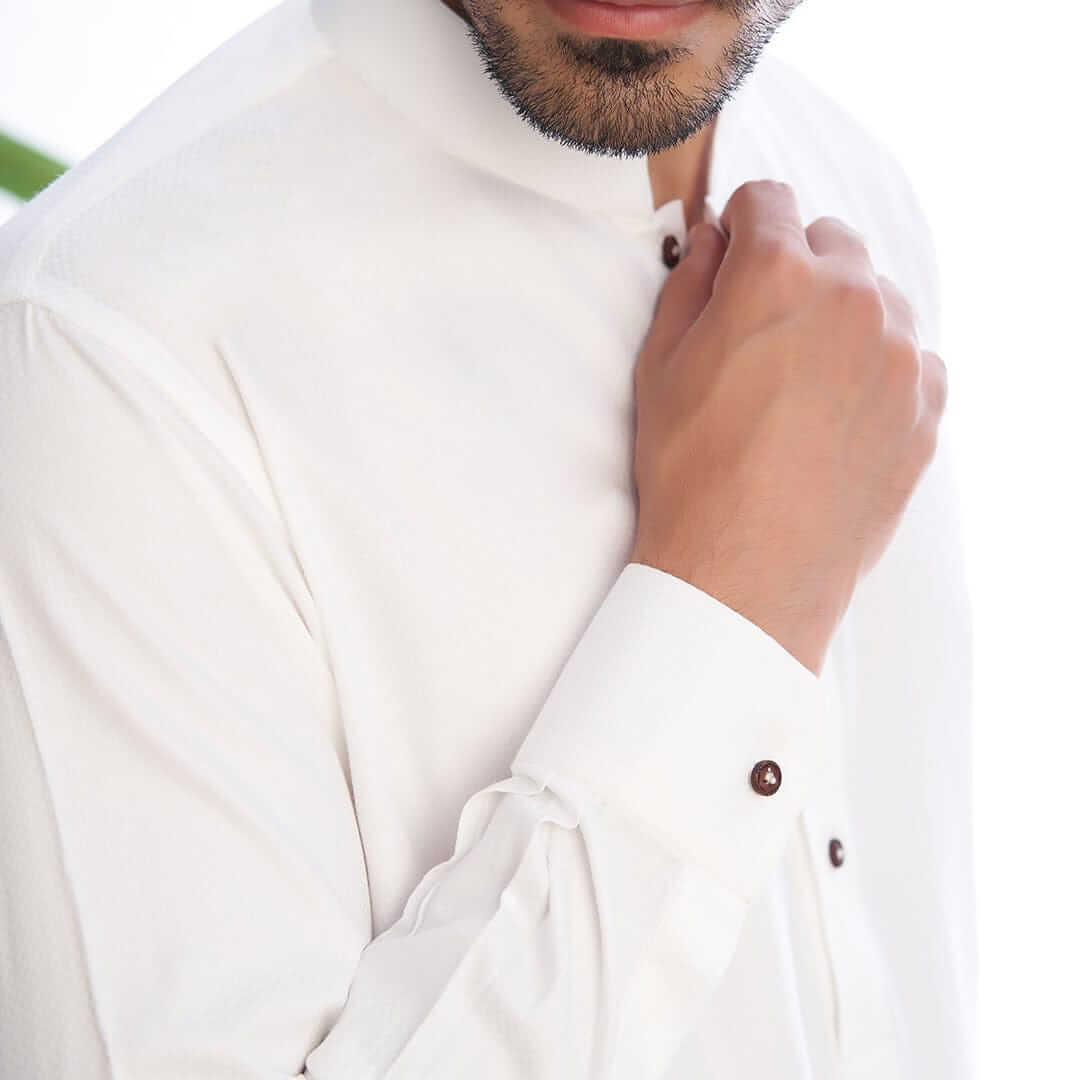 Classic White Kurta Pyjama for Mens