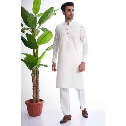 Classic White Kurta Pyjama for Mens