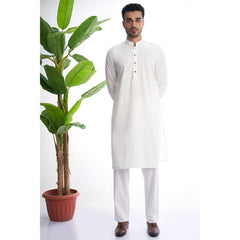 Classic White Kurta Pyjama for Mens